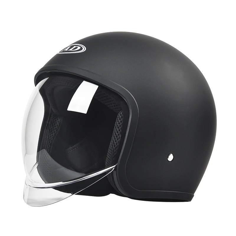 FG05 Retro Açık Yüz Motosiklet Kaskı Çift Siperlikli Motokros Kaskı