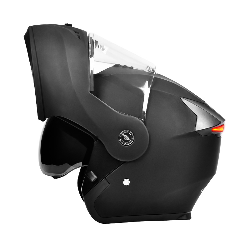 107 LED Güvenlik Arka Lambası Motosiklet Kaskı Çift Vizör Kask Yukarı Çevirmek