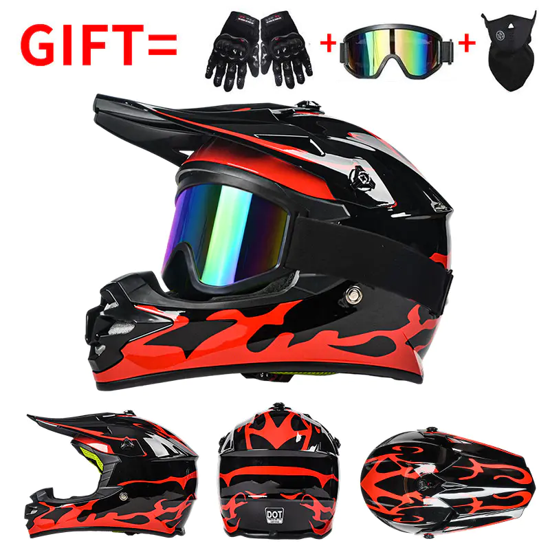 RY001 Çocuk Dağ Bisikleti Off-road Kask DOT Motosiklet Kaskı